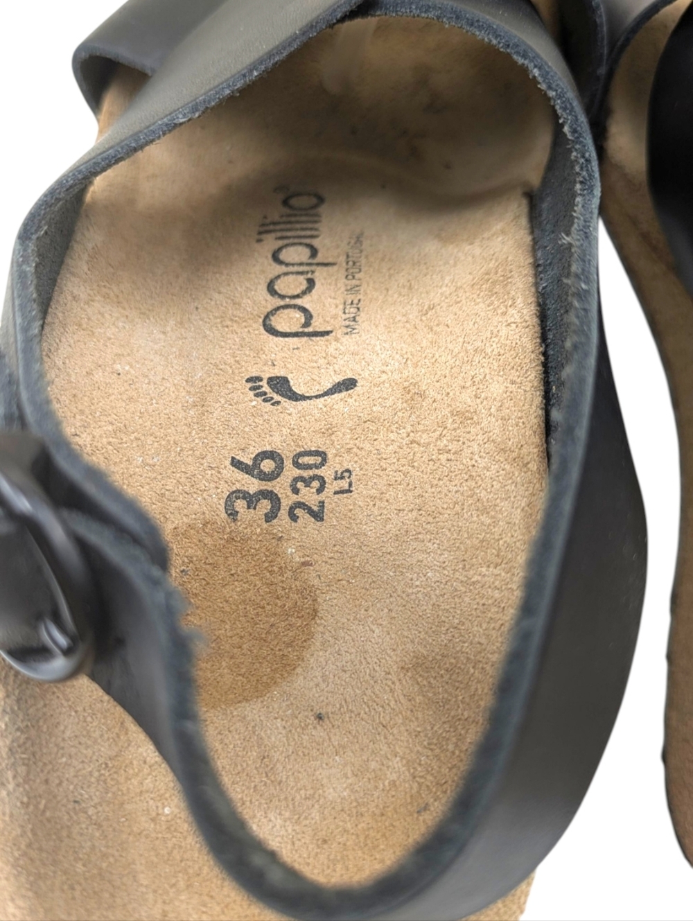 Papillio by Birkenstock Samira Wedge Sandal Black Leather EU 36 US 5  S4077 - Picture 9 of 11